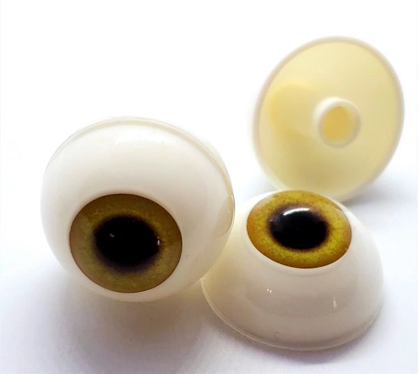 Pair of Rabbit Yellow Premium Realistic Life Size Acrylic Round Eyes