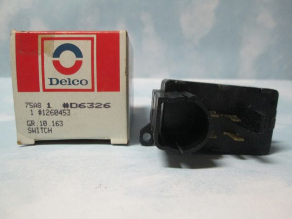 D6326 1260453 WINDSHIELD WIPER SWITCH NOS