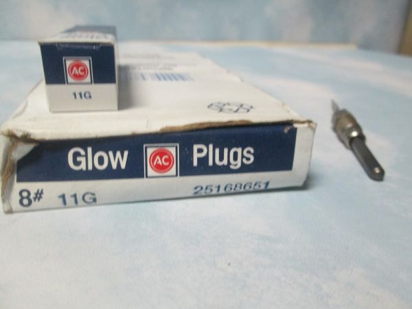 11G GLOW PLUG AC DELCO 8 PLUGS (25168651) NEW