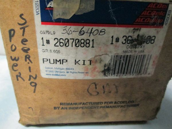 36-6408 AC DELCO POWER STERRING PUMP REMAN