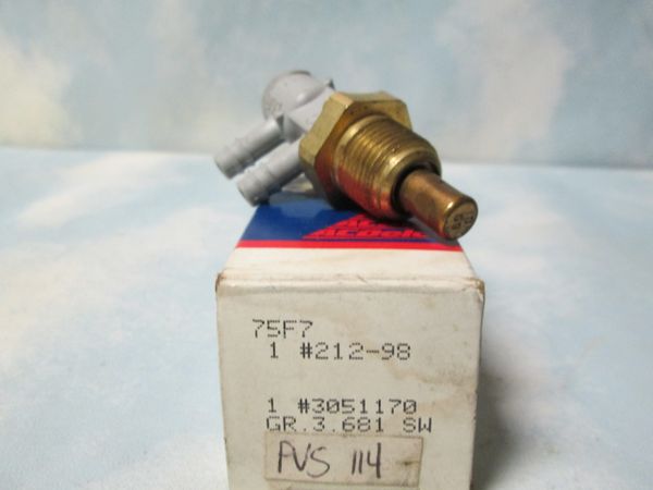 212-98 AC DELCO PORTED VACUUM SWITCH NOS