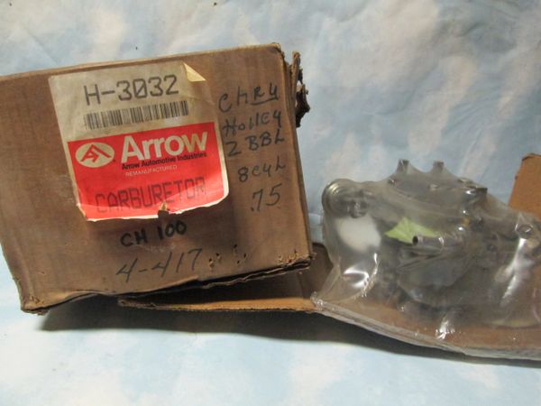 4-417 ARROW H-3032 HOLLEY CHRYSLER CARBURETOR NOS