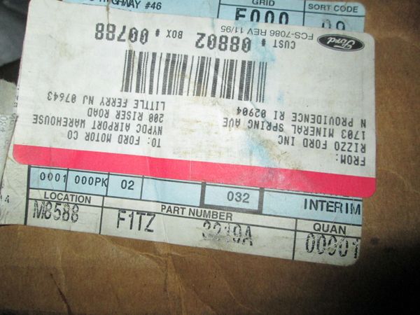 F1TZ-3219-A AXLE SHAFT ASSY (RH) F-SERIES OEM NOS