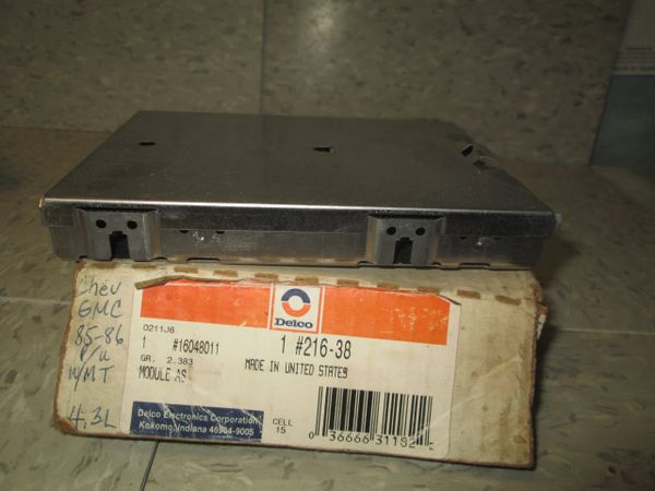 216-38 AC DELCO 85-86 CHEVROLET 4.3 V6 GM ECM SPARK CONTROL MODULE NEW NOS