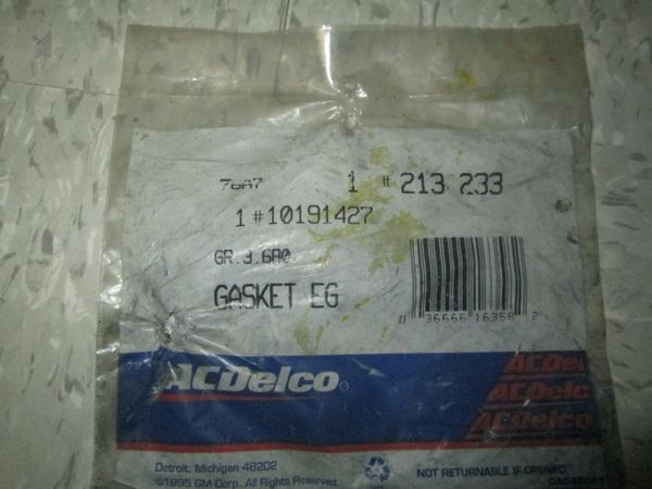 213-233 AC DELCO EGR VALVE GASKET TAHOE YUKON 95-97 GMC CK 1500 2500 TRUCK NOS