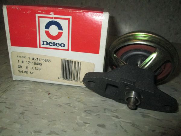 214-5265 AC DELCO EGR VALVE 83-87 OLDS BUICK CADILLAC NEW