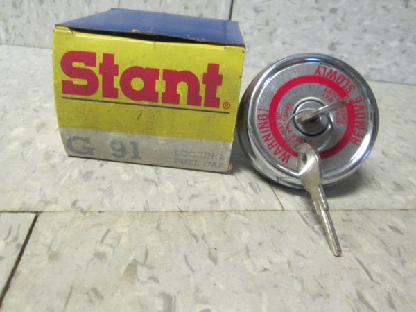 G91 STANT LOCKING GAS CAP VINTAGE CHROME 1928-1980 GM CHEVY CORVETTE CHRYSLER MOTOR CYCLE NOS