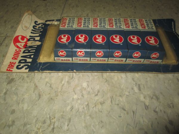 R46N AC DELCO VINTAGE ACNITER SET OF 6 SPARK PLUG 60-80 GM CHEVY NOS