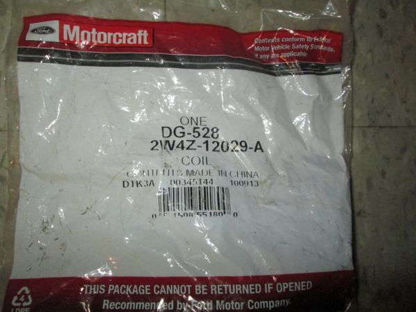 DG-528 MOTORCRAFT IGNITION COIL FITS 00-05 LINC0LN LS 3.0L-V6 NEW