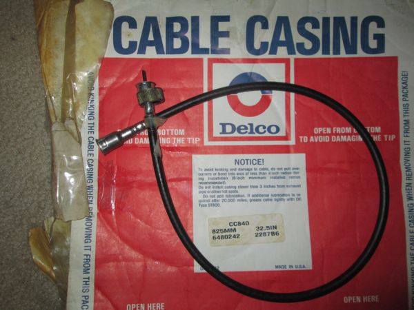 CC840 AC DELCO GMC PONTIAC OLDSMOBILE 69-82 BUICK CABLE CASING SPEEDOMETER CABLE NOS