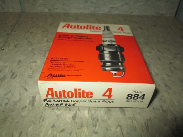 884 RESISTOR COOPER AUTO LITE SPARK PLUGS 96 SPARK PLUGS 24 FLAT PACKS 4 PLUGS PER PACK NEW