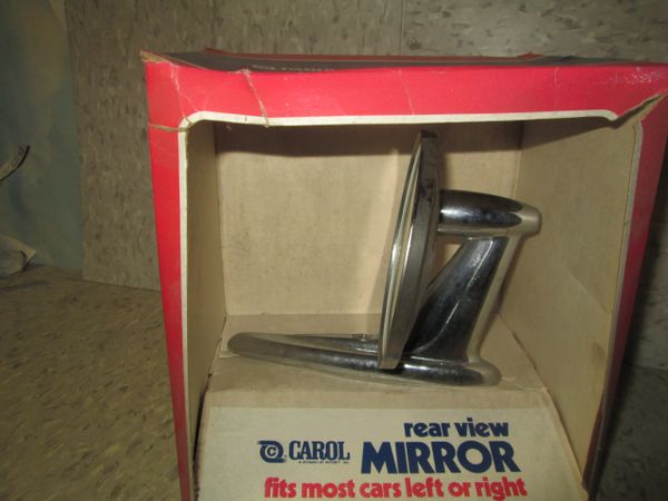 815S CAROL MODEL CHROME METAL REAR VIEW MIRROR SIDE VINTAGE CHROME N0S