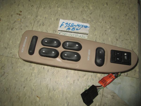 F75B-14540-ABW FORD 1998-2002 LINCOLN NAVIGATOR POWER WINDOW CONTROL SWITCH BIEGE DRIVER LEFT MASTER WINDOW SWITCH N0S