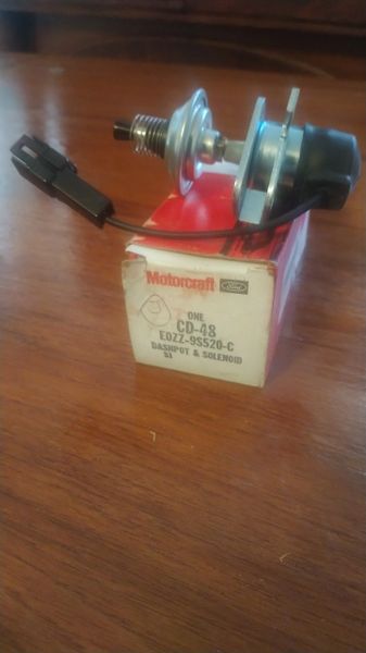 CD-48 Motorcraft Dashpot Solenoid 1980-1982 Ford Mercury 2 BBL Carburetor New