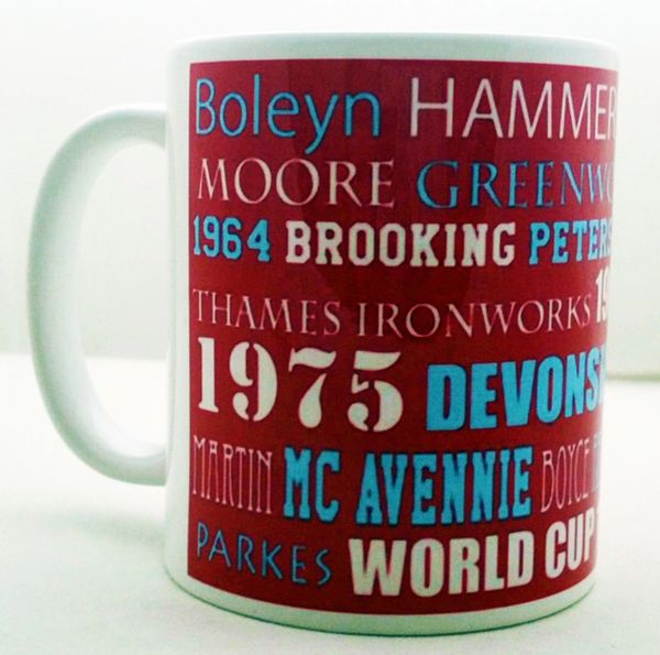 West Ham United Typography Mug