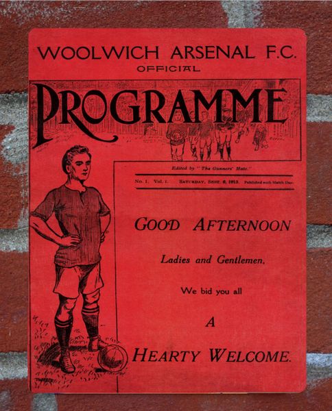 Arsenal 1913 Programme Cover Tin Plate