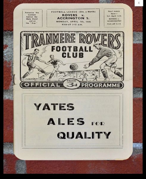 Tranmere Rovers 1940s Programme Cover Tin Plate