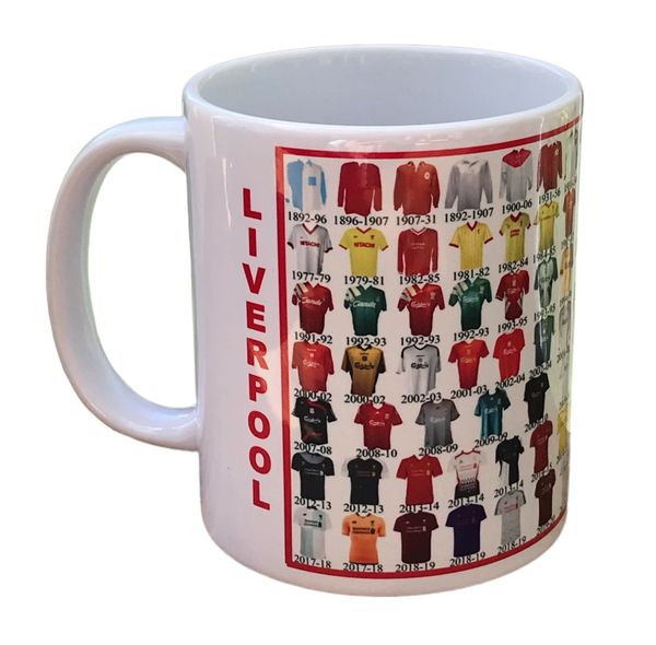 Liverpool shirt history mug Glory Mugs