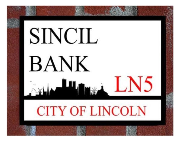 Lincoln City Sincil Bank Metal Street Sign