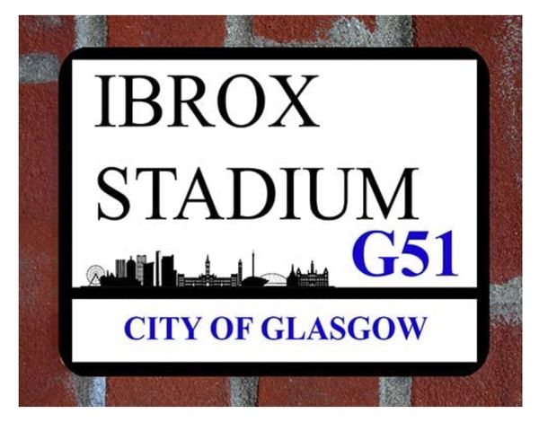 Rangers Ibrox Metal Street Sign