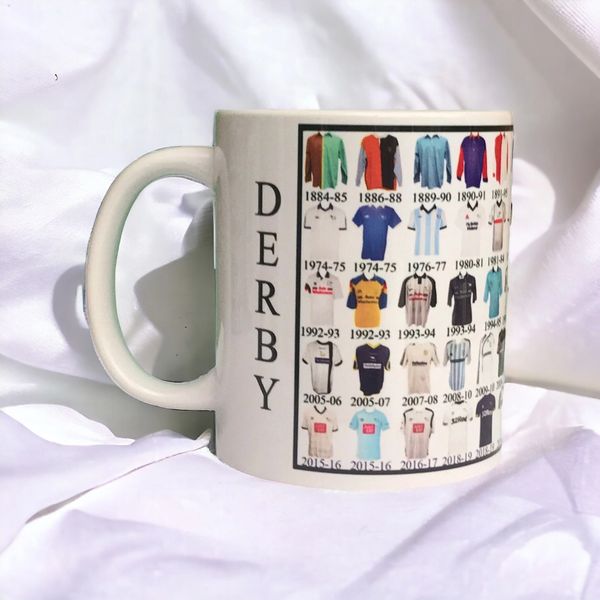 Derby County Shirt History Mug 2024-25
