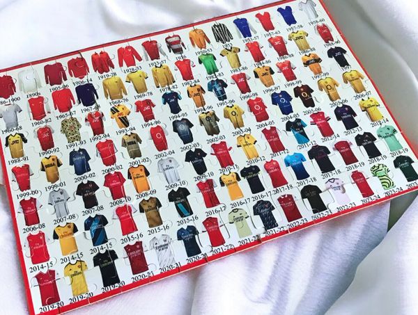 Arsenal shirt history Jigsaw Puzzle