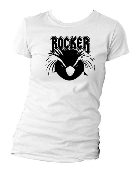 CrewNeck Fitted T with Rocker Penguin Design