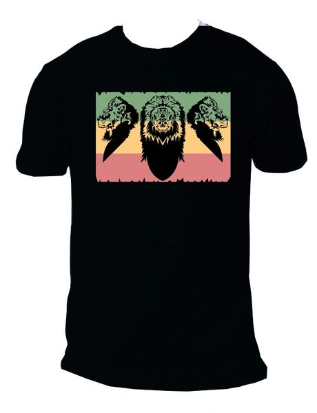 Crew Neck T-Shirt with Three Lions Design