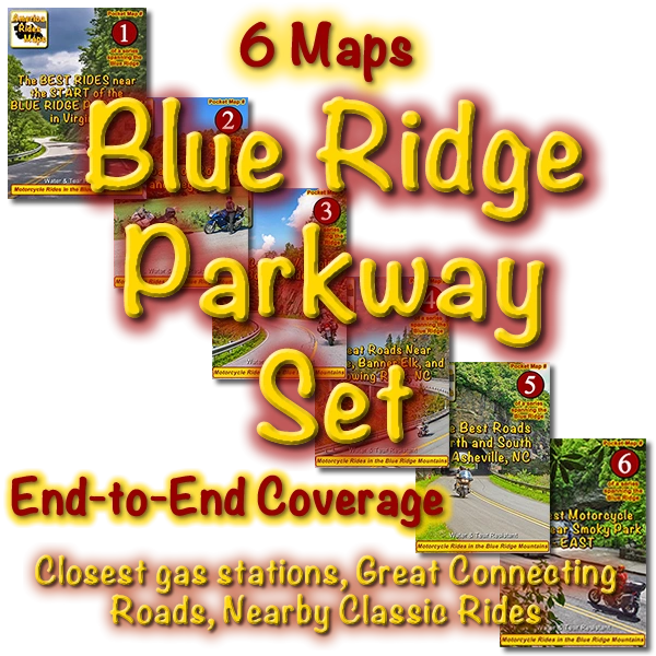  Motorcycle Map set - Blue Ridge Parkway America Rides Maps