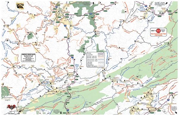 #11 West Virginia Border Rides - Coal Country | America Rides Maps