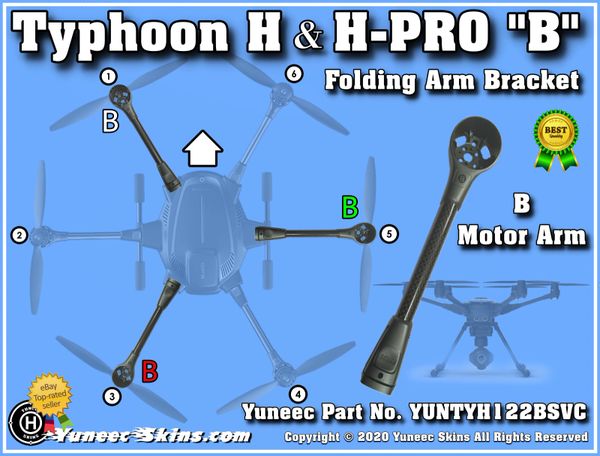 Folding Arm Bracket B for Typhoon H/H-Pro YUNTYH122BSVC