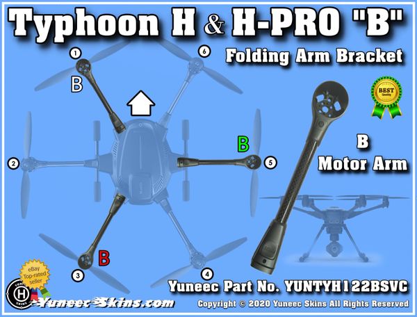 Yuneec typhoon h hot sale arm latch shrapnel