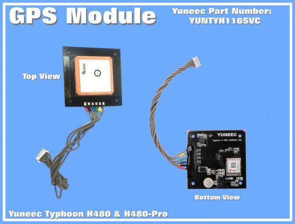 Yuneec Typhoon H GPS Module Circuit Board with brass screws YUNTYH116SVC 