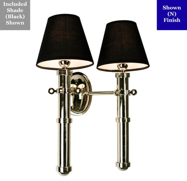 (723T) Velsheda Twin Wall Sconce The Limehouse Lamp Company