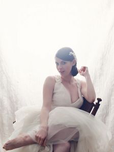 Bridal model wearing Signature Crystal Comb