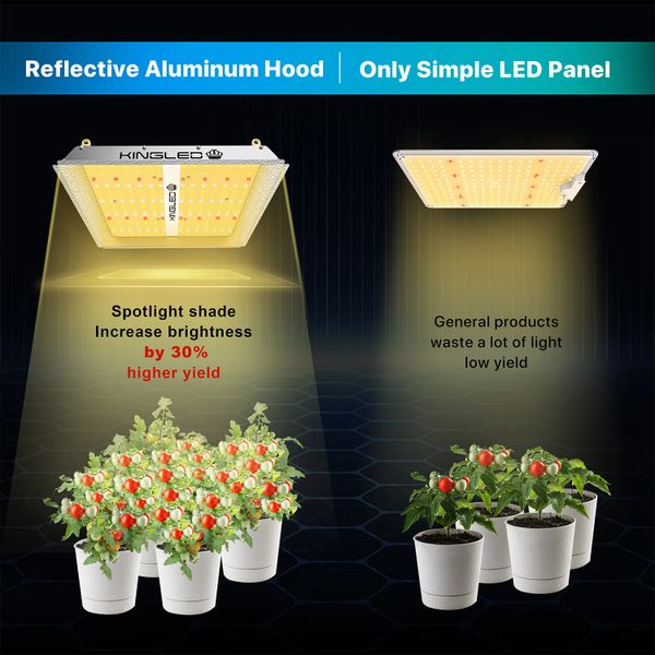 600W LED Grow Light Panel Lamp Full Spectrum Hydroponic Veg Plant Flower Grow US 