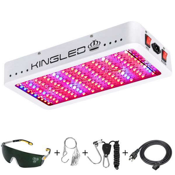 King Plus 1200w LED Grow Light Double Chips Full Spectrum with UV and IR for Greenhouse Indoor Plant Veg and Flower