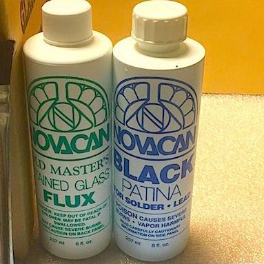 Novacan Black Solder/Lead Patina for Stained Glass - 8oz.