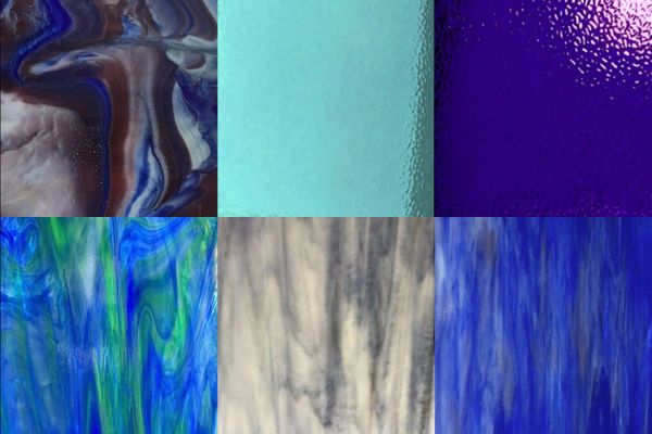8x10 Wissmach Glass Sheet 118D Dark Blue Opal Stained & Mosaic Glass Sheet 
