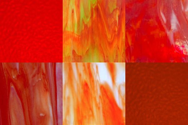 6 Sheet RED & ORANGE Variety (8X5 or 8X10)