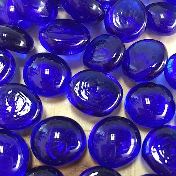 Lg DEEP BLUE Glass Gems, Marbles, Nuggets, Pebbles  Sun and Moon Stained  Glass Co. - Stained glass supplies & tools