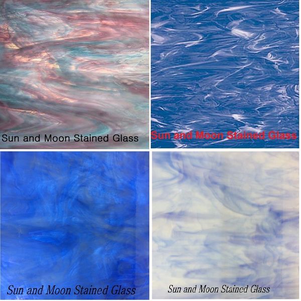 4x6 Clear Texture Variety Stained Glass Pack (8 Sheets) by Sun and Moon Stained Glass