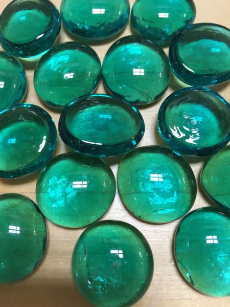 TEAL BLUE Glass Gems, Pebbles, Marbles, Nuggets  Sun and Moon Stained  Glass Co. - Stained glass supplies & tools