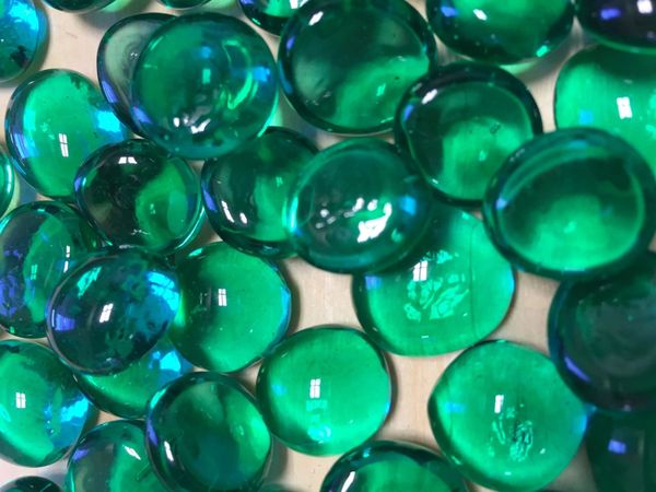 TEAL BLUE Glass Gems, Pebbles, Marbles, Nuggets  Sun and Moon Stained  Glass Co. - Stained glass supplies & tools