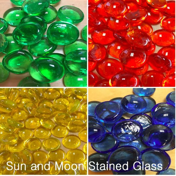 Glass Gems, Mosaic Tiles, Marbles, Nuggets  Sun and Moon Stained Glass Co.  - Stained glass supplies & tools