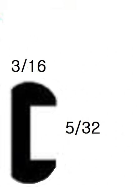 3/16 Round U Lead Came (6 feet) - Round Sides Flat Bottom RU 70