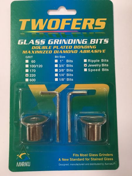 Free Shipping 3/4" TWOFERS GRINDER BITS Stained Glass Supplies 