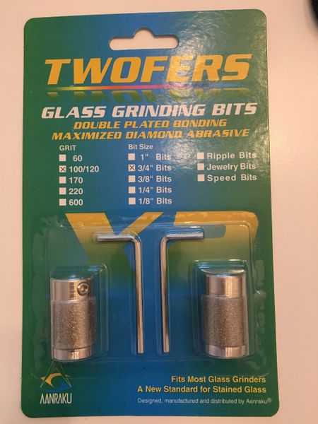 3/4 Aanraku Twofers 2 bit set - Stained Glass Grinder Bits 100/1