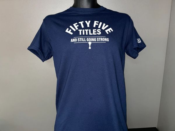 College Style "Fifty Five Titles" Navy T-Shirt