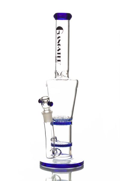 GG36 - 14" Stemless Honeycomb And Fountain Perc Water Pipe
